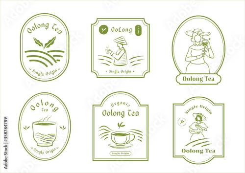 oolong tea badge design