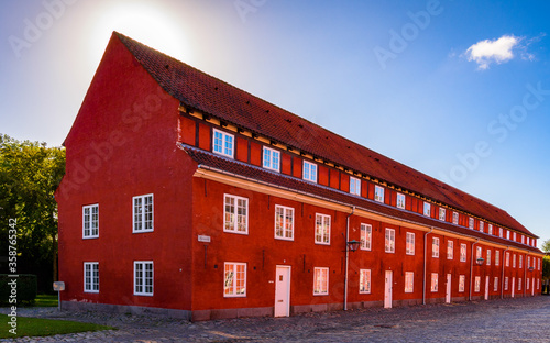 Architecture of Kastellet, Copenhagen, Denmark, is one of the star fortresses in Northern Europe