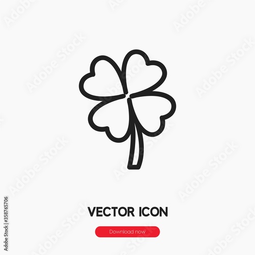 clover icon vector symbol sign