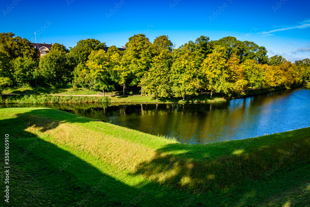 Nature in Kastellet, Copenhagen, Denmark, is one of the star fortresses in Northern Europe