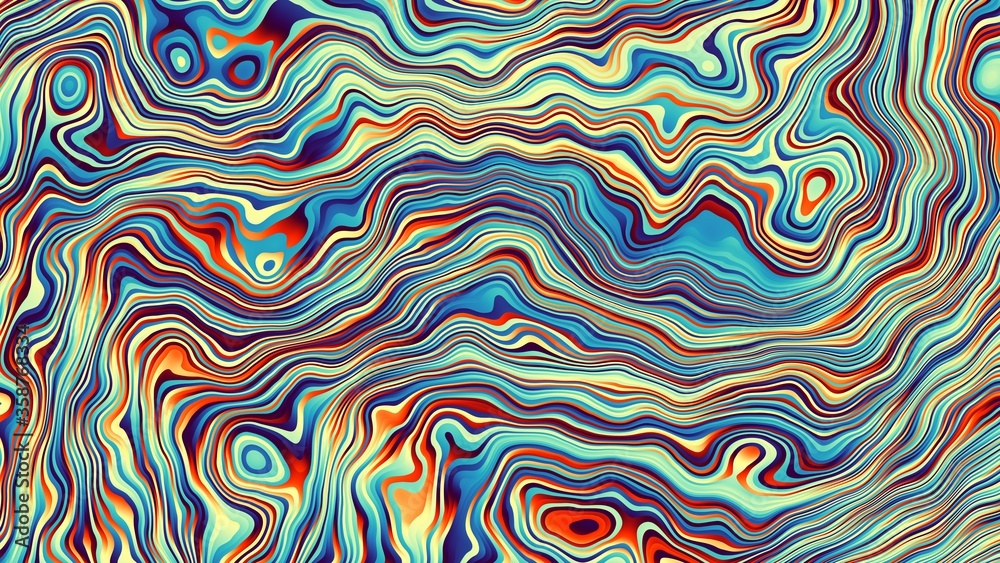 Obraz premium Abstract fractal pattern. Wavy blur background Horizontal background with aspect ratio 16 : 9