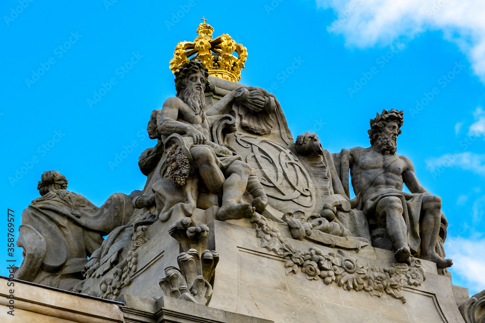 Obraz premium Statue in Copenhagen, the capital of Denmark