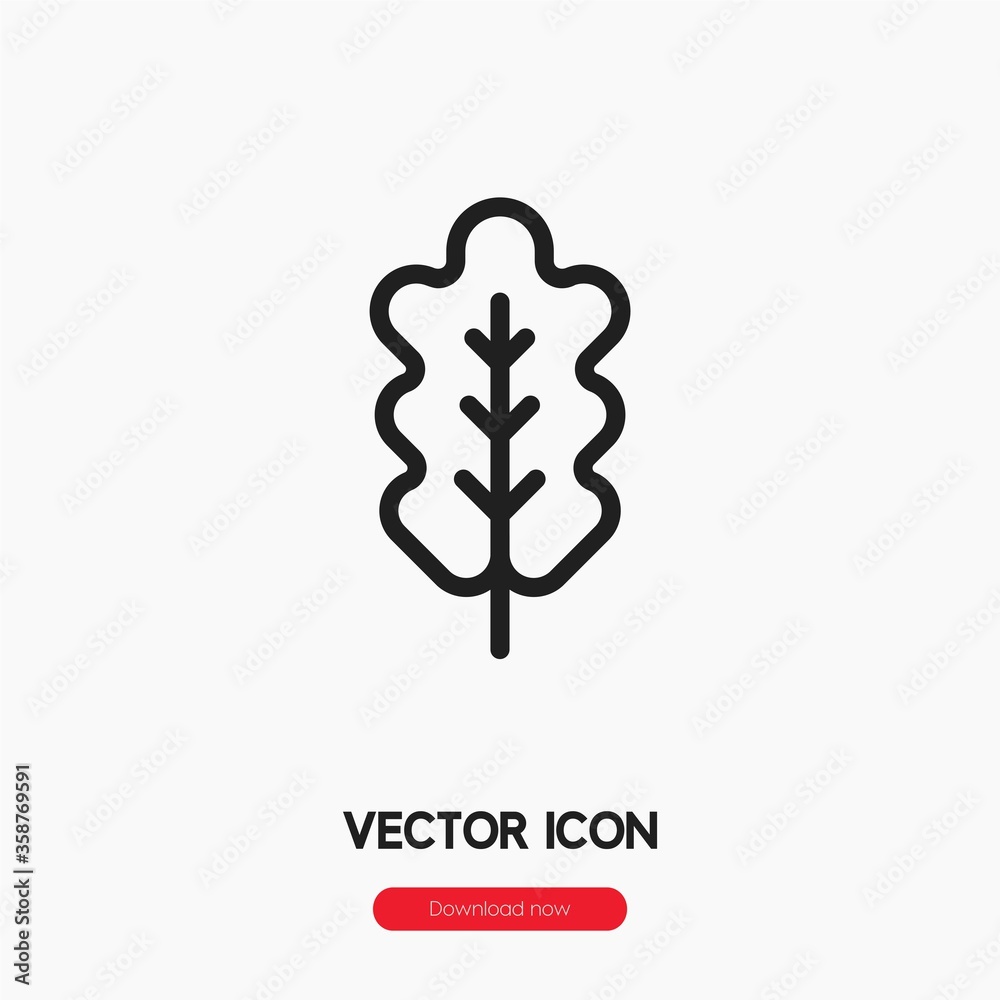oak leaf icon vector symbol sign oak leaf icon vector symbol sign