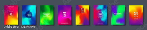 Abstract modern design background. Colorful neon gradient. Dynamic northern lights colors. Eps10 vector.