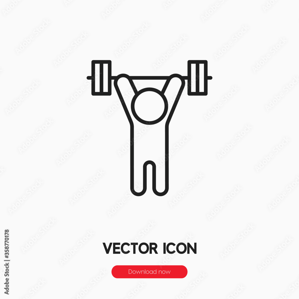 barbell icon vector. Linear style sign for mobile concept and web design. barbell symbol illustration. Pixel vector graphics - Vector. barbell icon vector. Linear style sign for mobile concept and web design. barbell symbol illustration. Pixel vector graphics - Vector.