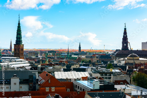 Aerial statue in Copenhagen, the capital of Denmark