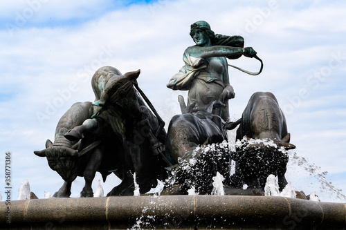 The Gefion fountain in Copenhagen, the capital of Denmark