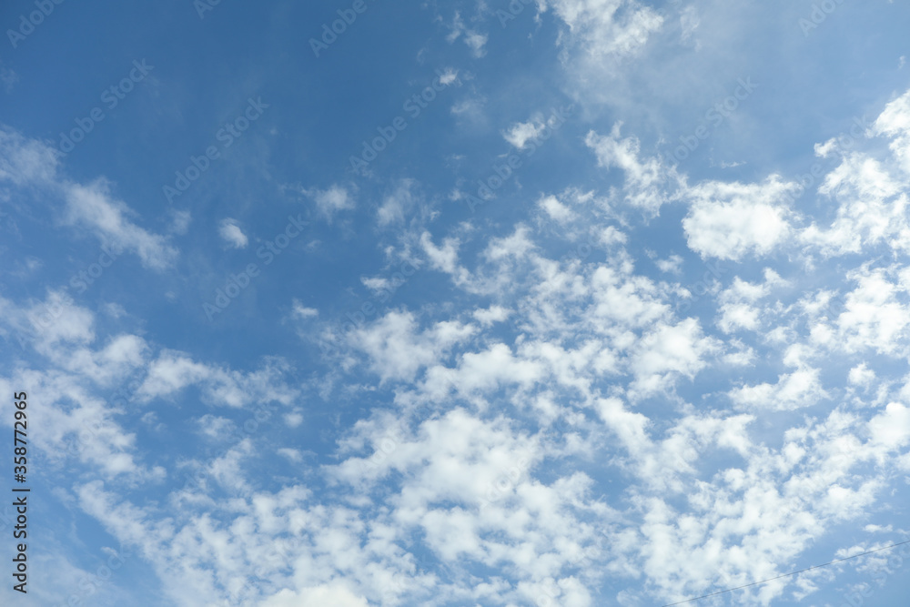 Blue sky with clouds. Amazing sunny summer day Blue sky with clouds. Amazing sunny summer day