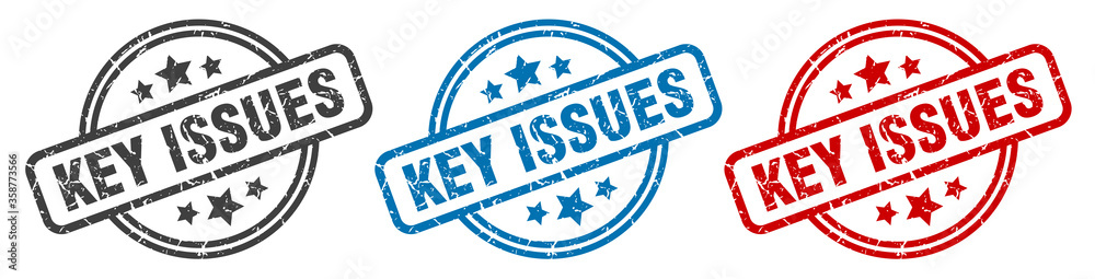 key issues stamp. key issues round isolated sign. key issues label set key issues stamp. key issues round isolated sign. key issues label set