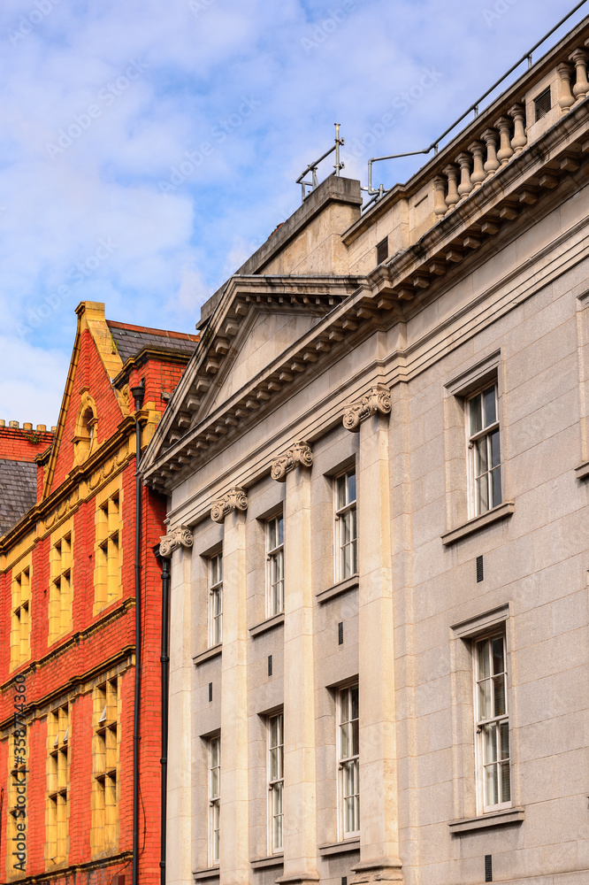 Classic architecture of Dublin, the capital and largest city of Ireland. Classic architecture of Dublin, the capital and largest city of Ireland.