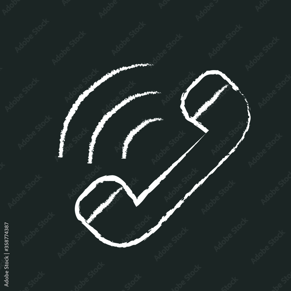 telephone receiver, call consultant, chalk icon telephone receiver, call consultant, chalk icon