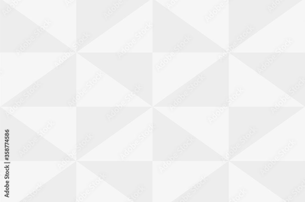 Light gray background made of large triangles.