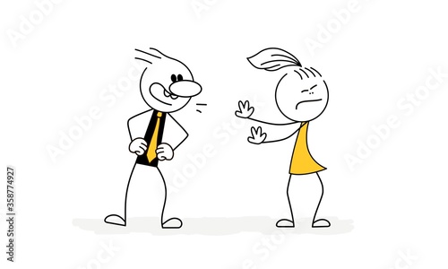 Doodle stick figure: Multilingual greeting. Hello in different languages. Vector.