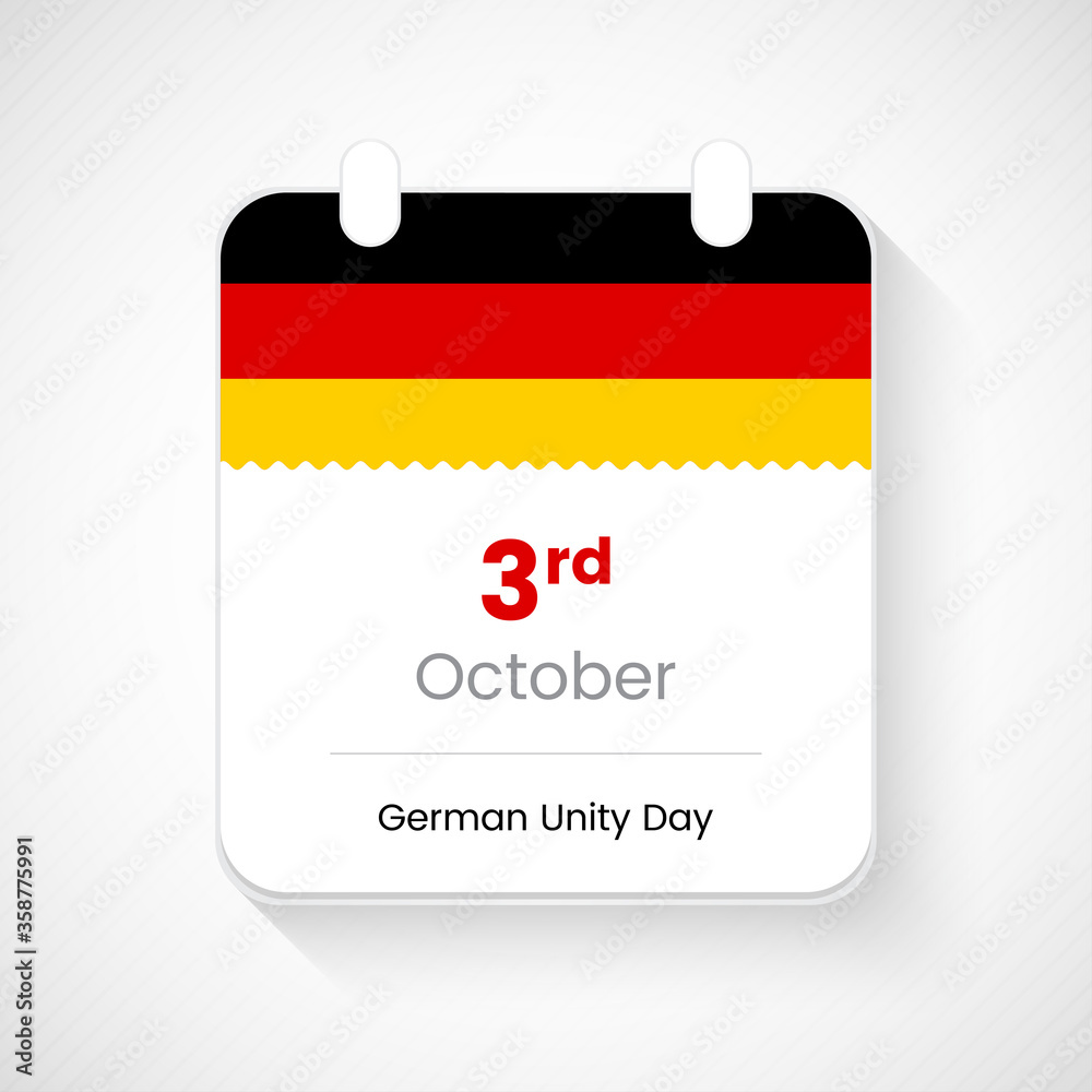 3rd October, German unity day of Germany. Creative country national day calendar concept vector illustration. 3rd October, German unity day of Germany. Creative country national day calendar concept vector illustration.