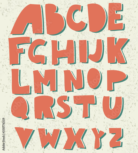 seamless retro alphabet