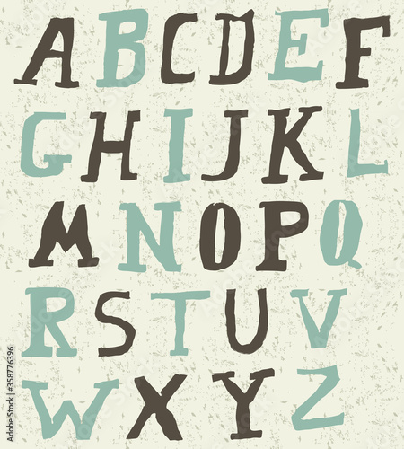 seamless retro alphabet photo