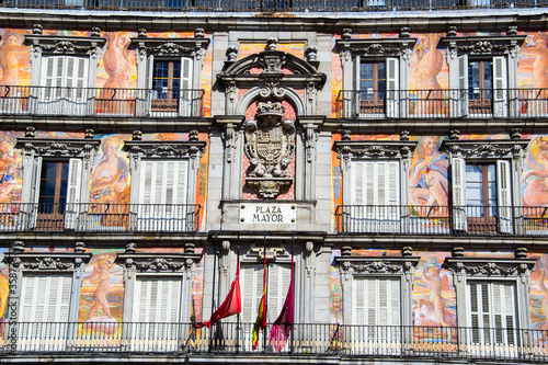 It's Casa de la Panaderia of the Plaza Mayor, Madrid, Spain. It's the Spanish Property of Cultural Interest