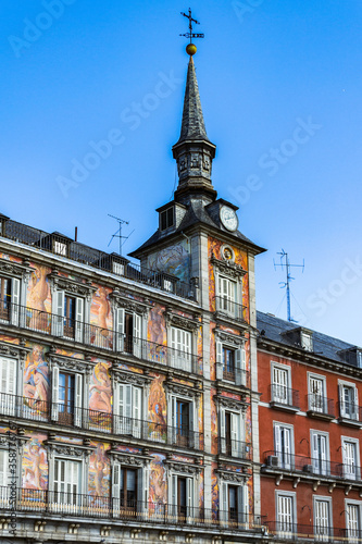 It's Casa de la Panaderia of the Plaza Mayor, Madrid, Spain. It's the Spanish Property of Cultural Interest