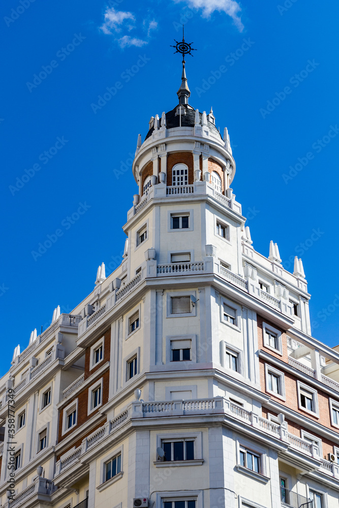 It's Building near the Plaza de Espana (Spain Square), Madrid, Spain. Plaza de Espana is a popular touristic destination in Madrid