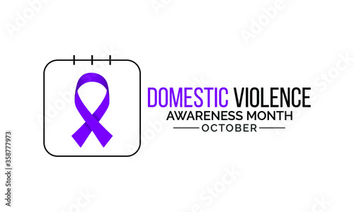 Vector illustration on the theme of Domestic Violence awareness month observed each year during October.