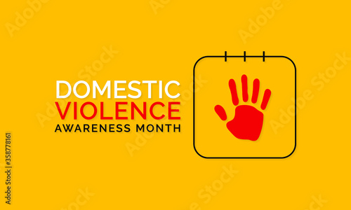 Vector illustration on the theme of Domestic Violence awareness month observed each year during October.