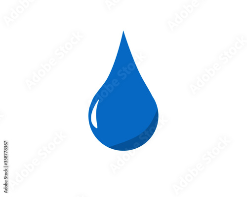 Rain drop / water drop droplet vector icon for drink, water, rain, sanitization, humidity, moisture, hydration concept