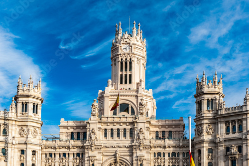 It's Cibeles Palace (Palacio de Cibeles), Madrid, Spain. It was home to the Postal and Telegraphic Museum until 2007. Spanish Property of Cultural Interest