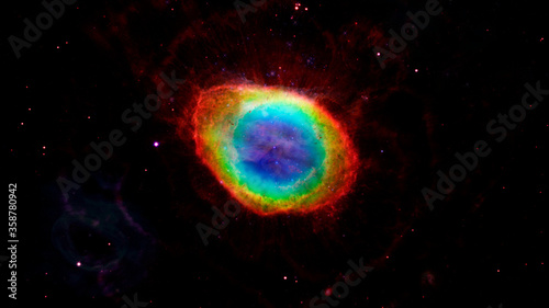 Fototapeta Naklejka Na Ścianę i Meble -  Ring Nebula, Messier 57 or NGC 6720. Elements of this image furnished by NASA