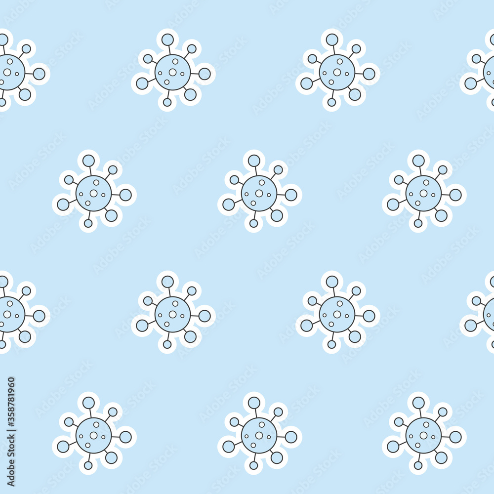 Coronavirus - Vector color background (seamless pattern) of covid-19 for graphic design