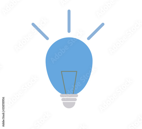 電球イラスト(青)