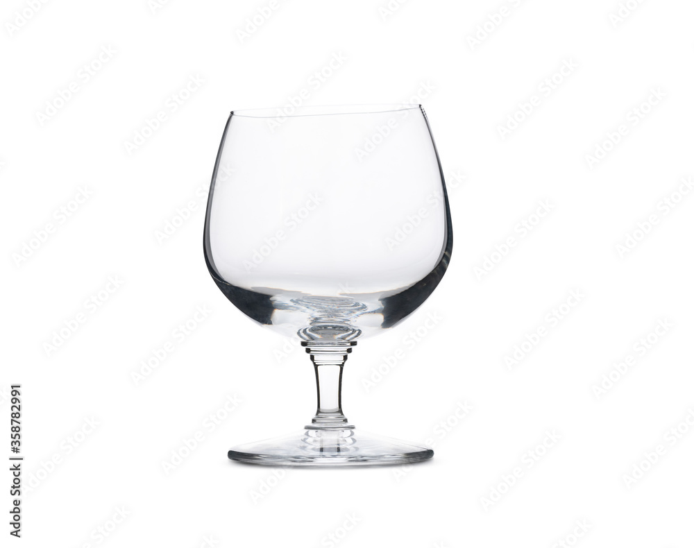 empty glass wine on white background empty glass wine on white background