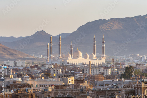 Obraz na płótnie It's Architecture of the Old Town of Sana'a, Yemen. UNESCO World heritage w salonie