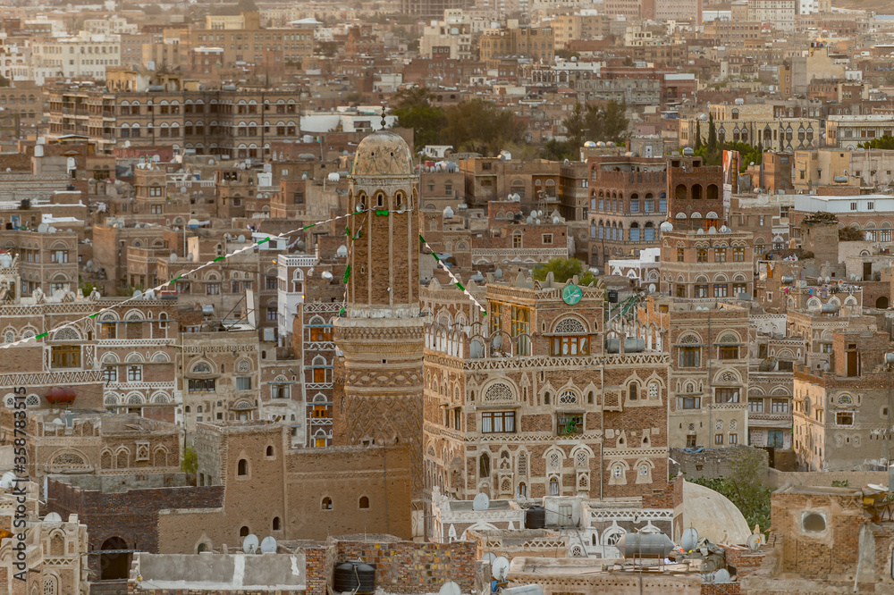 It's Architecture of the Old Town of Sana'a, Yemen. UNESCO World heritage It's Architecture of the Old Town of Sana'a, Yemen. UNESCO World heritage