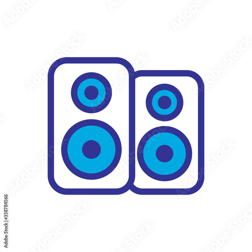 speaker icon logo illustration design