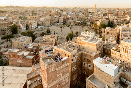 Architecture of the Old Town of Sana'a, Yemen. UNESCO World heritage