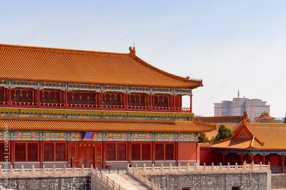 It's Hall of Supreme Harmony at the Forbidden City, Palace Museum. Imperial Palaces of the Ming and Qing Dynasties in Beijing and Shenyang. UNESCO World Heritage