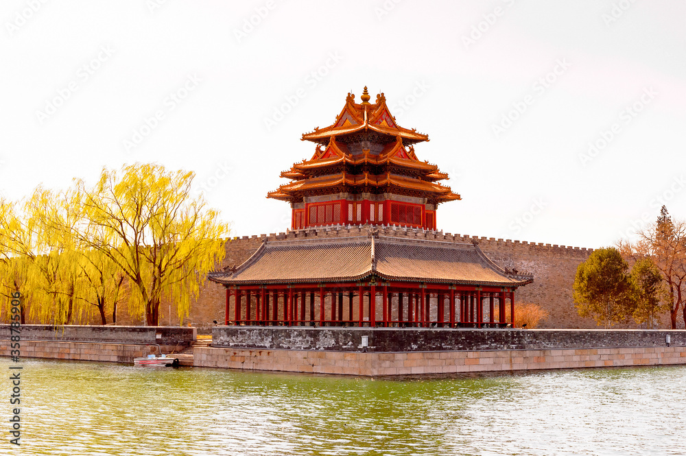 It's External wall of the Forbidden City, Palace Museum. Imperial Palaces of the Ming and Qing Dynasties in Beijing and Shenyang. UNESCO World Heritage