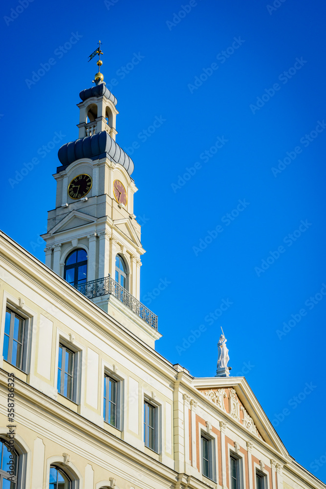 It's Riga City Council in the Old Town of Riga. Riga's historical centre is a UNESCO World Heritage Site