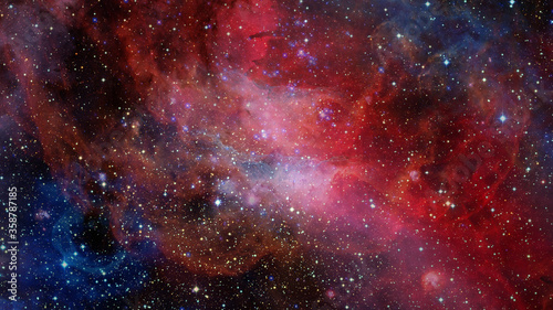 Fototapeta Naklejka Na Ścianę i Meble -  Red nebula in space. Elements of this image furnished by NASA