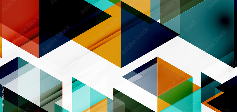 Geometric abstract background, mosaic triangle and hexagon shapes. Trendy abstract layout template for business or technology presentation, internet poster or web brochure cover, wallpaper Geometric abstract background, mosaic triangle and hexagon shapes. Trendy abstract layout template for business or technology presentation, internet poster or web brochure cover, wallpaper