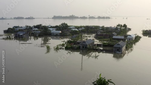 Bangladesh is a land of rivers. It is prone to flooding due to being situated on the Brahmaputra River Delta.  photo