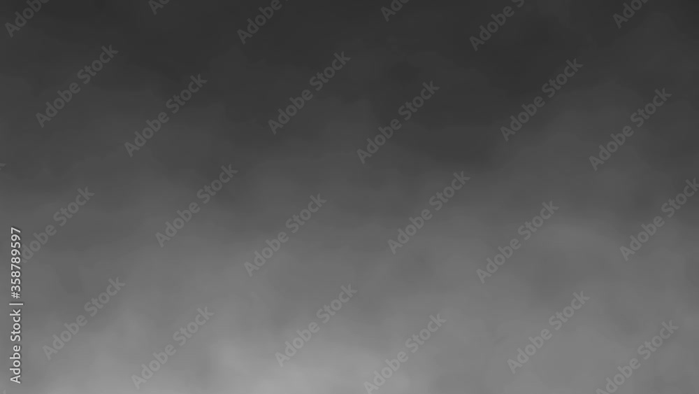 Gray black smoke dark horror background. Halloween Spooky night with animation seamless loop with glitch and noise effects.