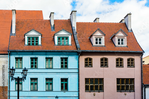 It's Architecture in the Old Town of Riga. Riga's historical centre is a UNESCO World Heritage Site