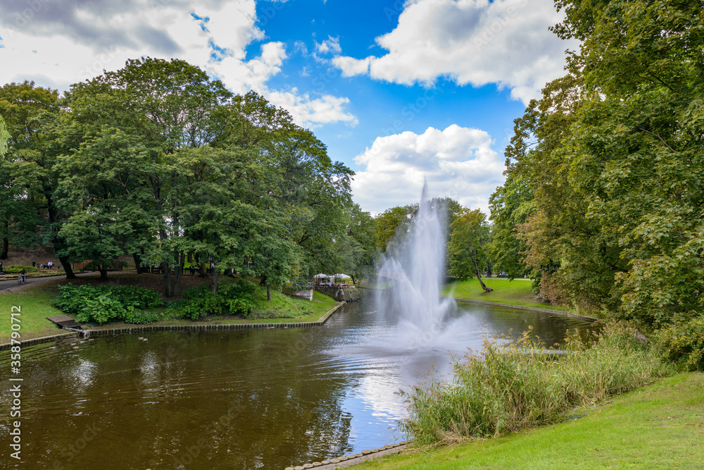 It's Kronvalda park in Riga, Latvia. Park is named after the Latvian linguist Atis Kronvald