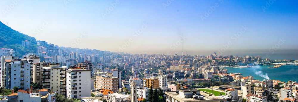 It's Panoramic view of Beirut, Lebanon capital.