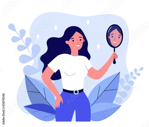Konstfotografi Self centered woman suffering from narcissism