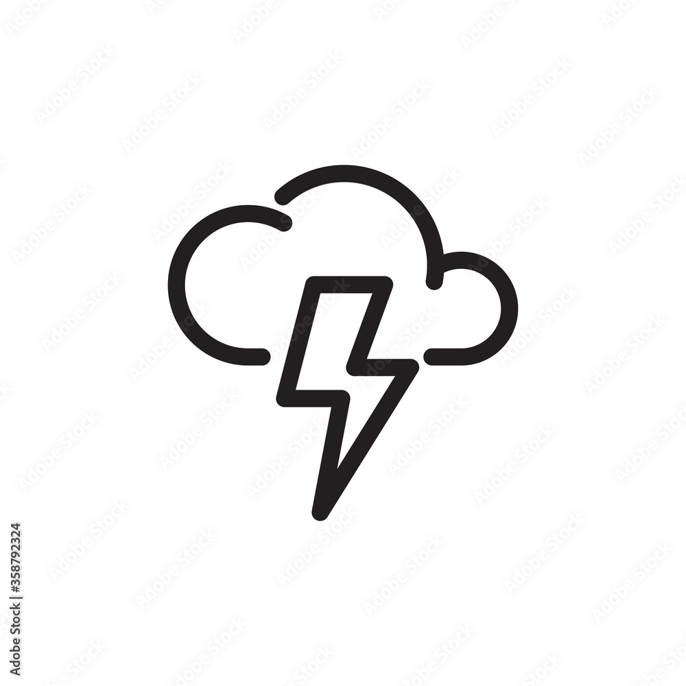 thunder storm icon logo illustration design thunder storm icon logo illustration design