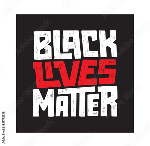 Hand drawn Lettering composition. Human Rights of Black People in U.S. America. Black Lives Matter movement. Suitable for t-shirts, posters, protest art.