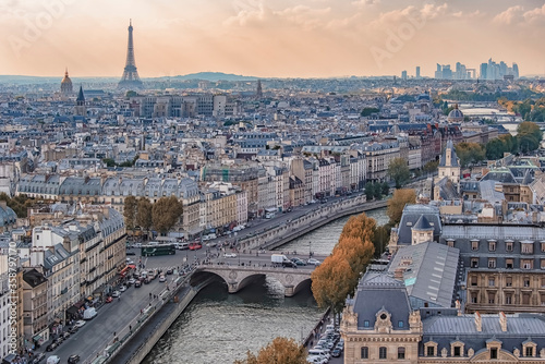 Fototapeta Naklejka Na Ścianę i Meble -  Paris city panorama in the afternoon