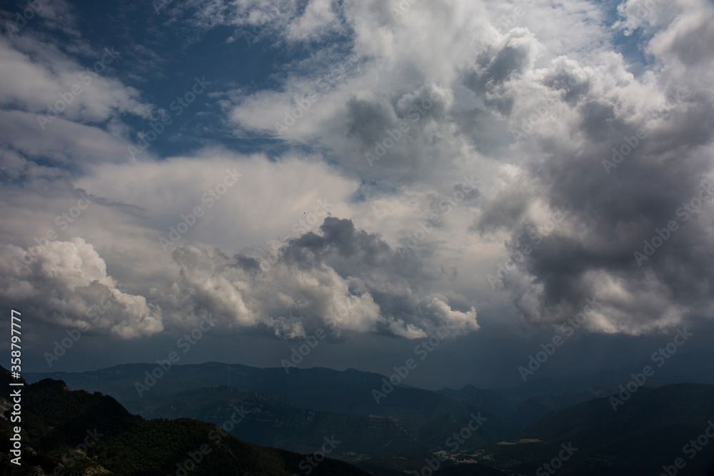 Storm clouds in Bergueda mountains, Barcelona, Pyrenees, Spain Storm clouds in Bergueda mountains, Barcelona, Pyrenees, Spain